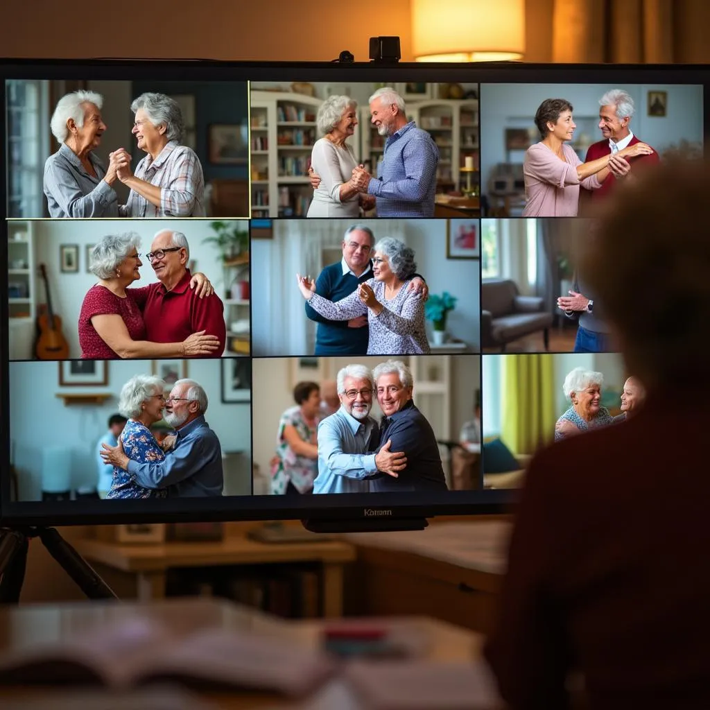Clase virtual de tango para adultos mayores